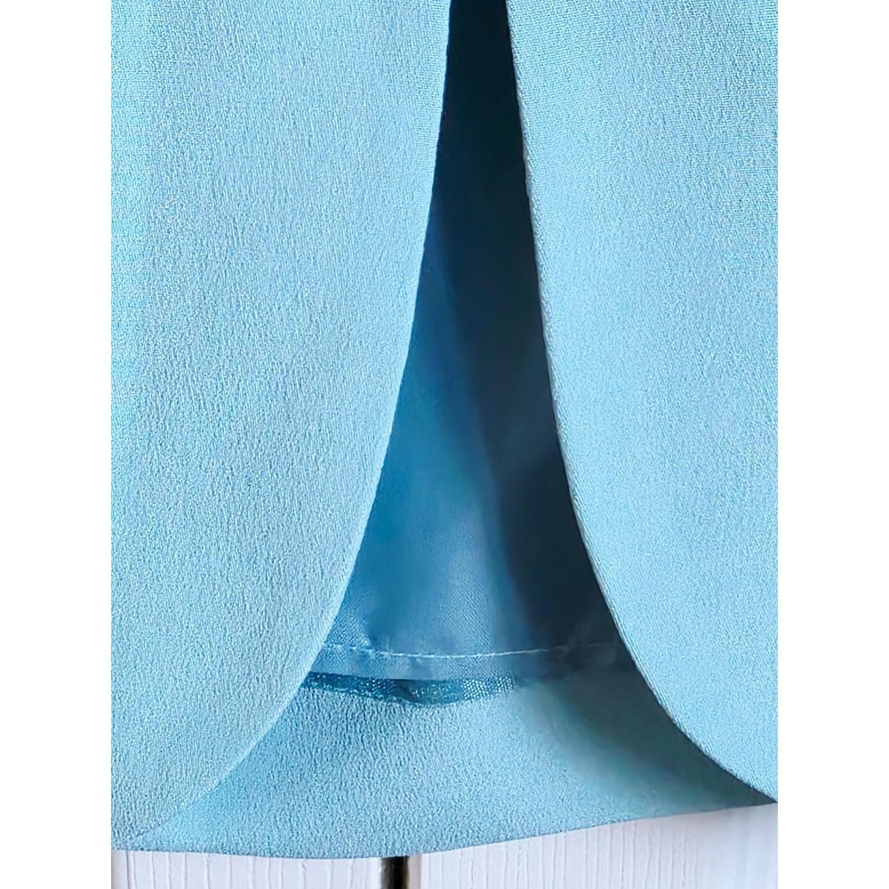 Rena Rowan 10 Vintage 100% Silk Pencil Skirt Aqua Blue South Beach NWT - Picture 11 of 15